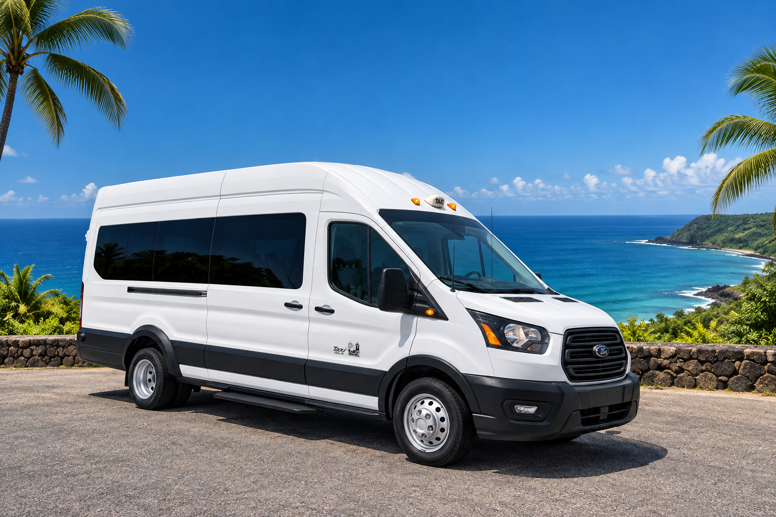 Private passenger van for Anasco taxi transportation in Puerto Rico